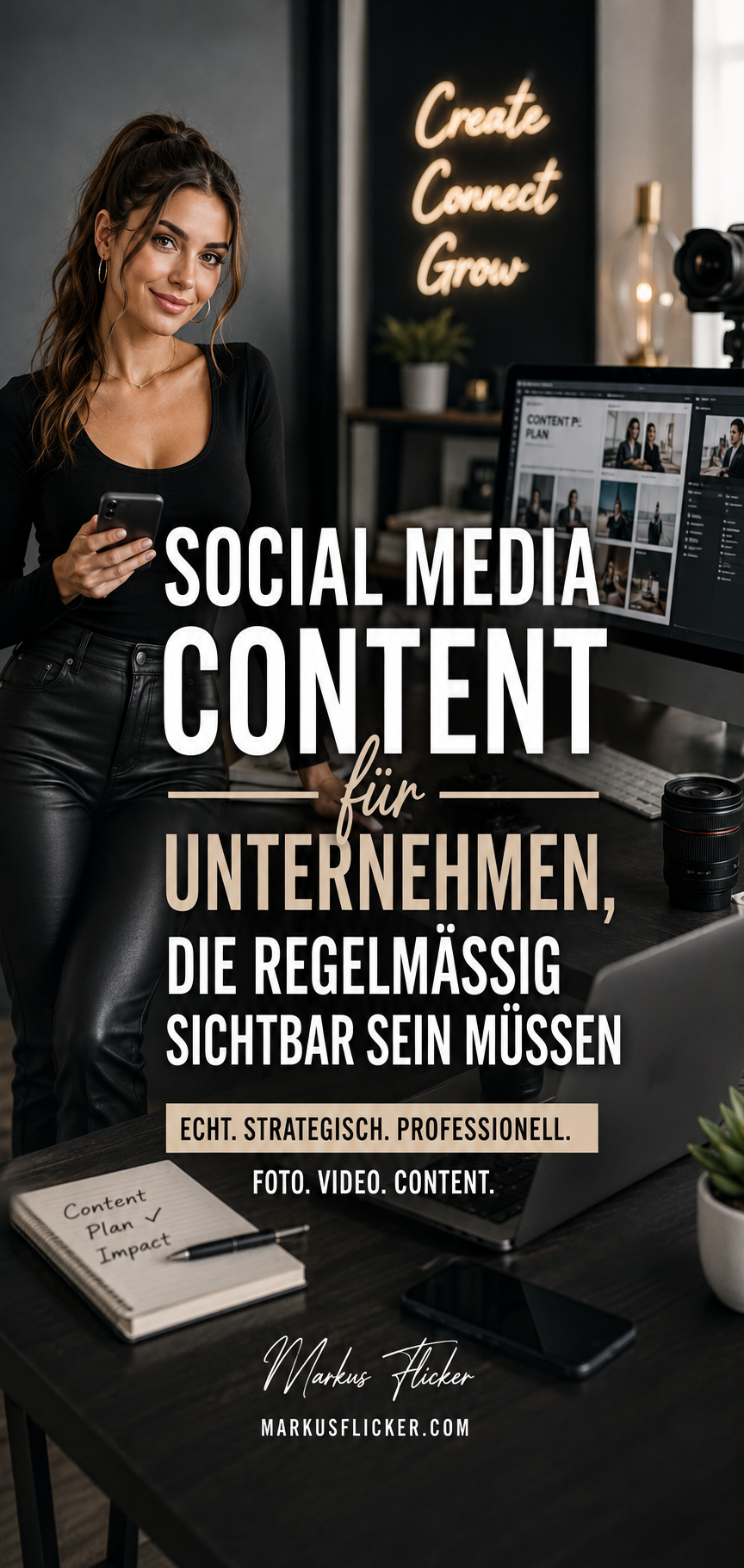 Social Media Content für Unternehmen, die regelmäßig sichtbar sein müssen