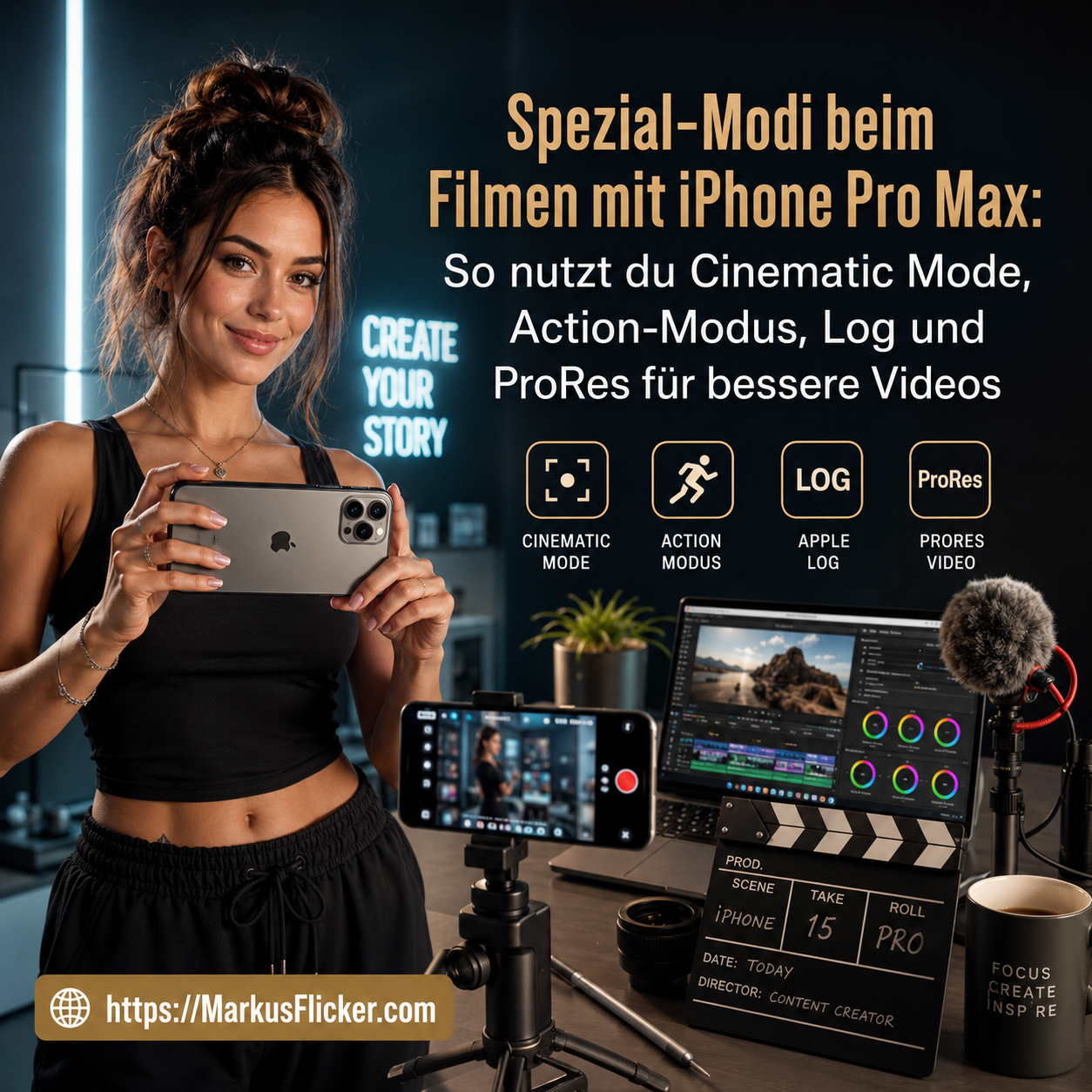 Spezial-Modi beim Filmen mit iPhone Pro Max: So nutzt du Cinematic Mode, Action-Modus, Log und ProRes für bessere Videos Du betrachtest gerade Spezial-Modi beim Filmen mit iPhone Pro Max: So nutzt du Cinematic Mode, Action-Modus, Log und ProRes für bessere Videos