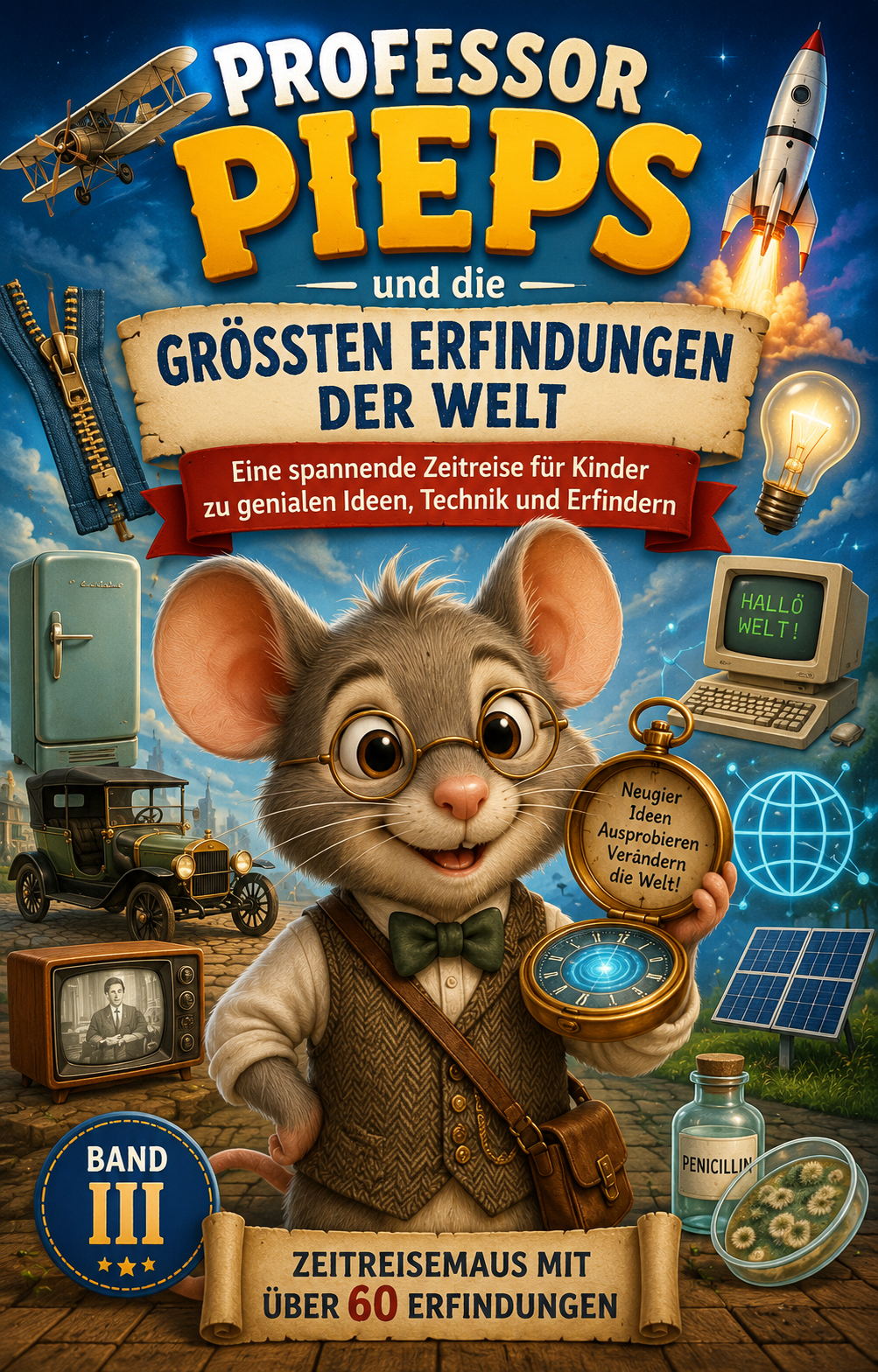 Professor Pieps – Zeitreisemaus mit über 60 Erfindungen: Eine spannende Zeitreise zu Rad, Schrift, Buchdruck und Internet Professor Pieps – Zeitreisemaus mit über 60 Erfindungen: Eine spannende Zeitreise zu Rad, Schrift, Buchdruck und Internet