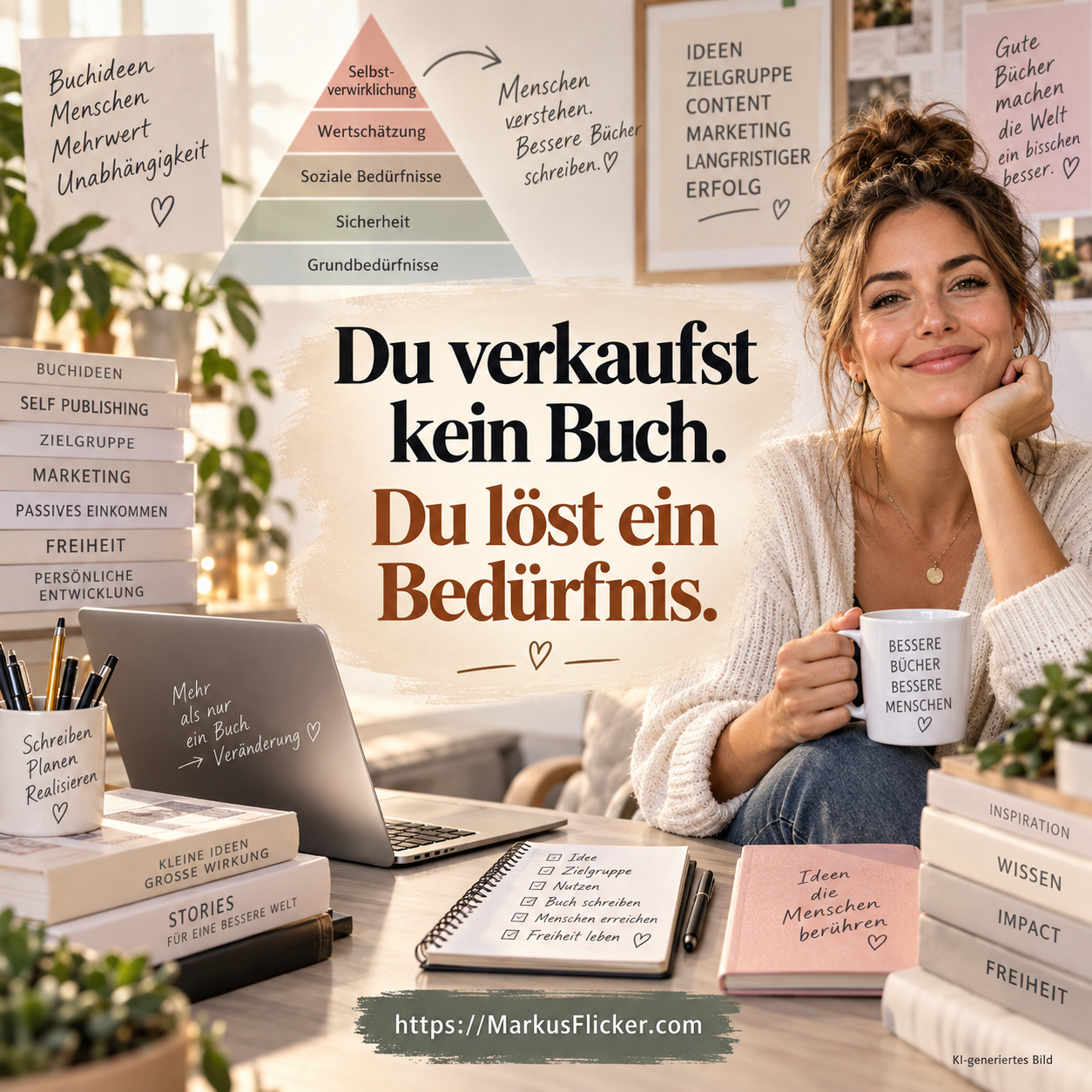 Die Maslowsche Bedürfnispyramide für dein Amazon-KDP-Buch. Wie du mit der richtigen Buchidee Leser erreichst, überzeugst und langfristig verkaufst. Die Maslowsche Bedürfnispyramide für dein Amazon-KDP-Buch. Wie du mit der richtigen Buchidee Leser erreichst, überzeugst und langfristig verkaufst.