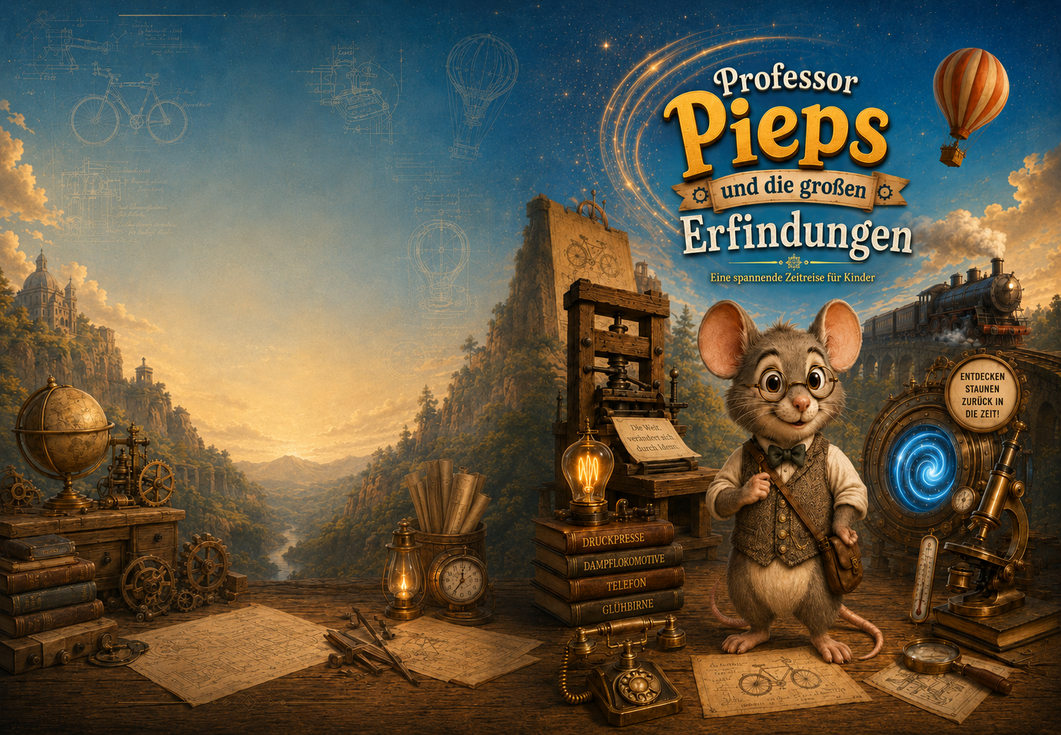 Professor Pieps – Zeitreisemaus mit über 60 Erfindungen: Eine spannende Zeitreise zu Rad, Schrift, Buchdruck und Internet Professor Pieps – Zeitreisemaus mit über 60 Erfindungen: Eine spannende Zeitreise zu Rad, Schrift, Buchdruck und Internet