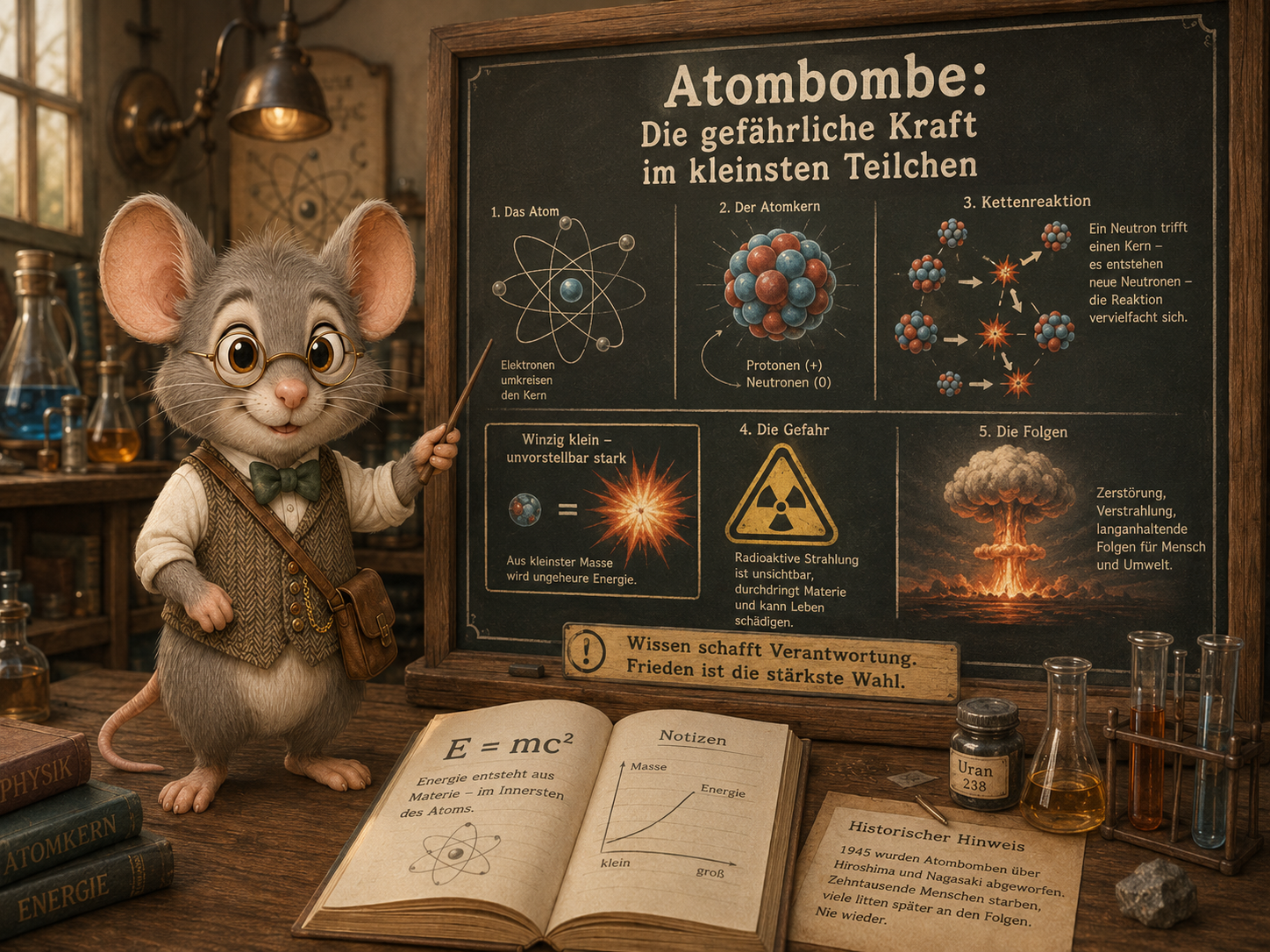 Professor Pieps - Atombombe: Die gefährliche Kraft im kleinsten Teilchen Professor Pieps - Atombombe: Die gefährliche Kraft im kleinsten Teilchen