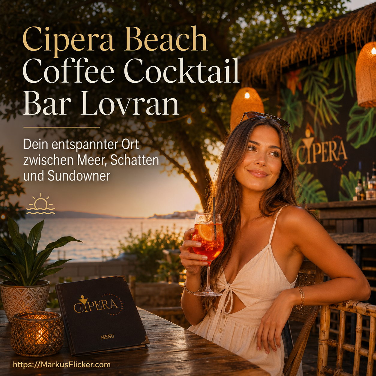 Du betrachtest gerade Cipera Beach Coffee Cocktail Bar Lovran: Dein entspannter Ort zwischen Meer, Schatten und Sundowner