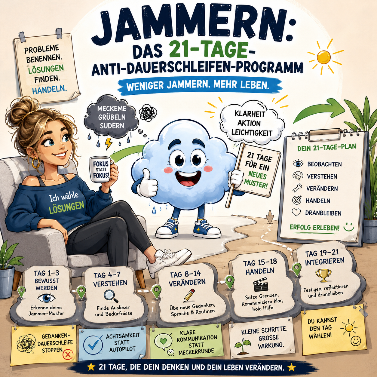 Jammern: Das 21-Tage-Anti-Dauerschleifen-Programm Jammern: Das 21-Tage-Anti-Dauerschleifen-Programm
