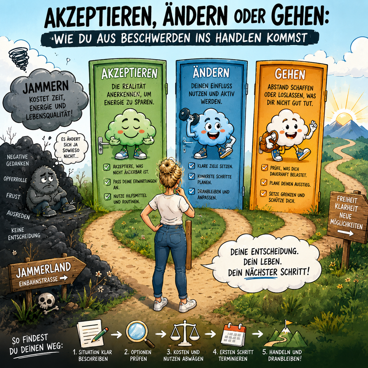 Akzeptieren, ändern oder gehen: Wie du aus Beschwerden ins Handeln kommst Akzeptieren, ändern oder gehen: Wie du aus Beschwerden ins Handeln kommst