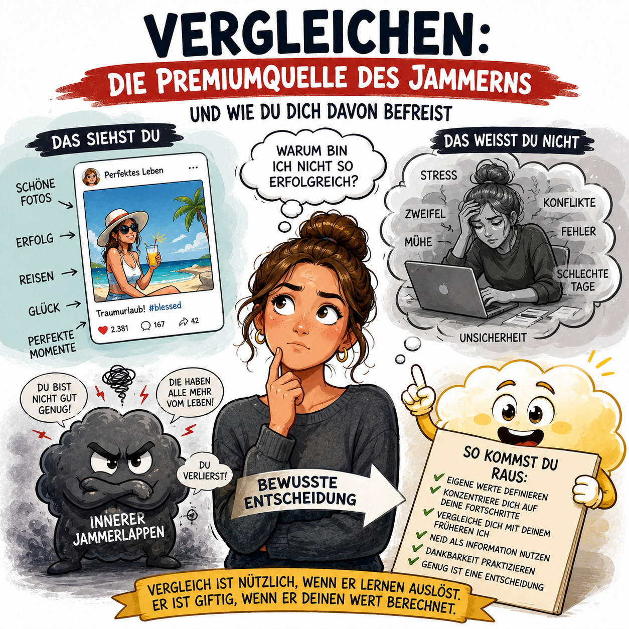 Vergleichen: die Premiumquelle des Jammerns und wie du dich davon befreist Vergleichen: die Premiumquelle des Jammerns und wie du dich davon befreist