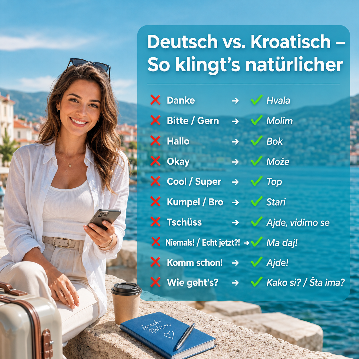 Die wichtigsten Vokabeln für den Alltag: In 10 Minuten kroatisch lernen #visitcroatia