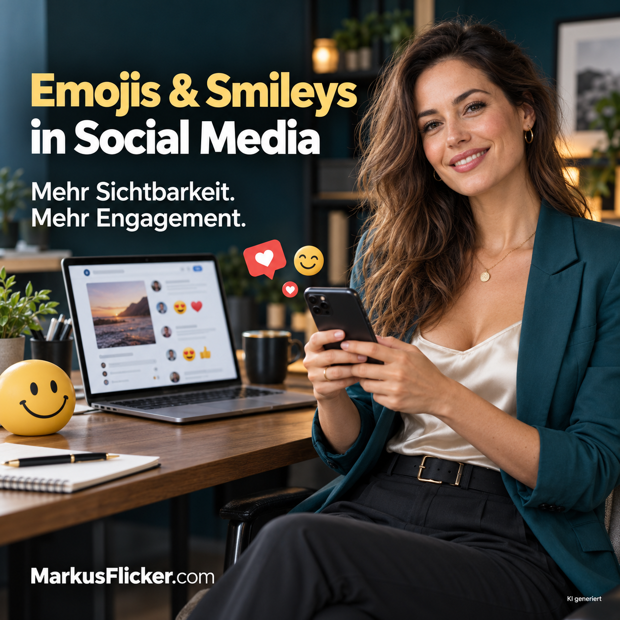 Mehr über den Artikel erfahren Emojis und Smileys in Social Media Beiträgen: Wie sie die Sichtbarkeit erhöhen und Engagement fördern. Wie werde ich im Internet sichtbar?!