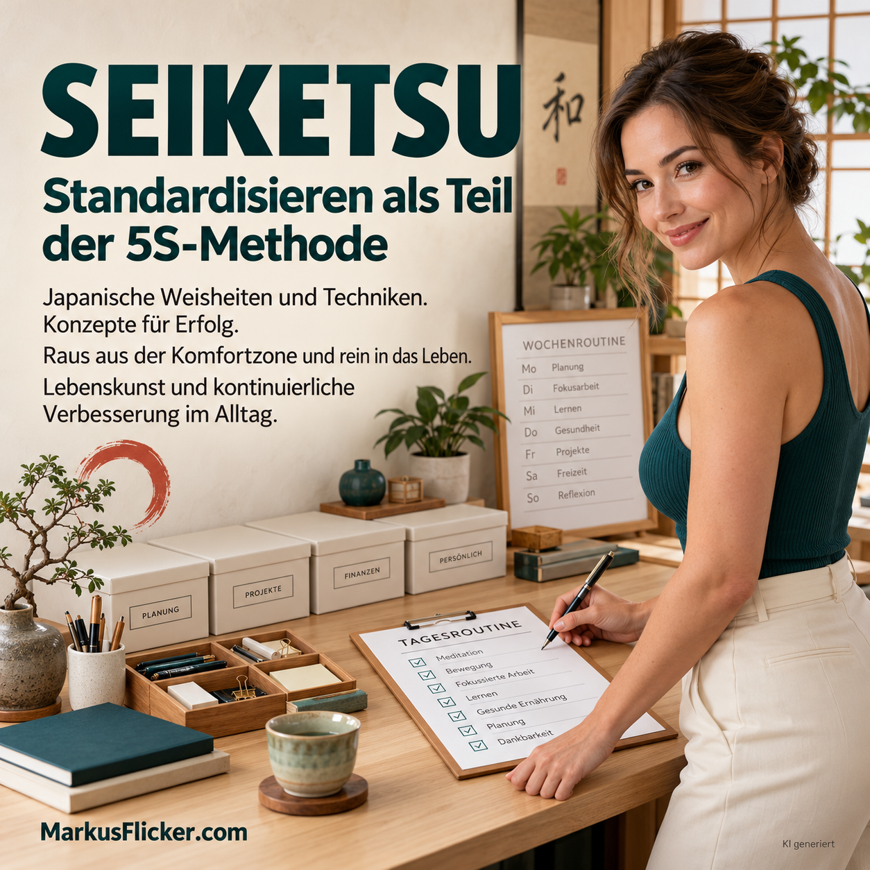 Mehr über den Artikel erfahren Seiketsu: Standardisieren als Teil der 5S-Methode. Japanische Weisheiten und Techniken. Konzepte für Erfolg. Raus aus der Komfortzone und rein in das Leben. Lebenskunst und kontinuierliche Verbesserung im Alltag.